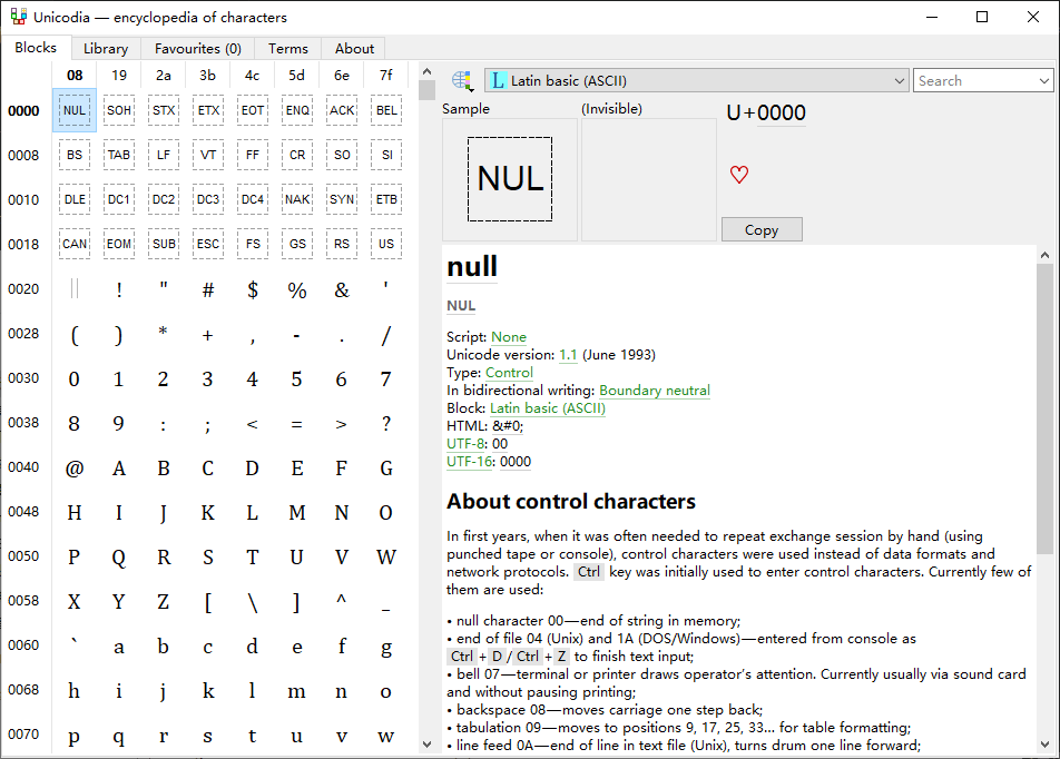 Unicodia(Unicode字符查询工具) v3.0.1 绿色版