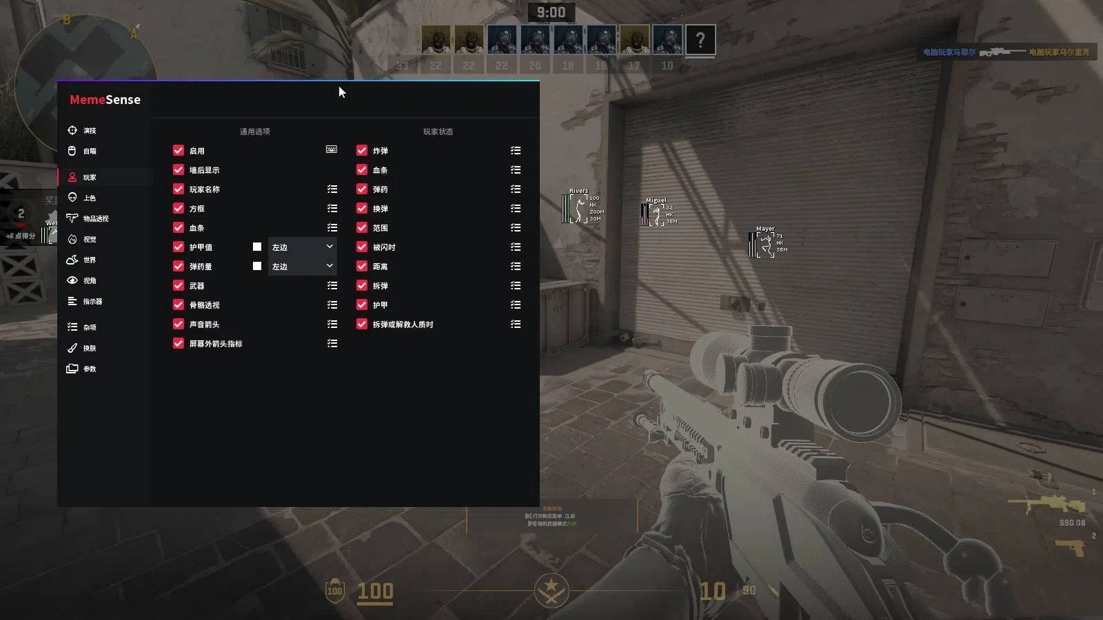 CS2·Memesense绘制自瞄多功能破解版