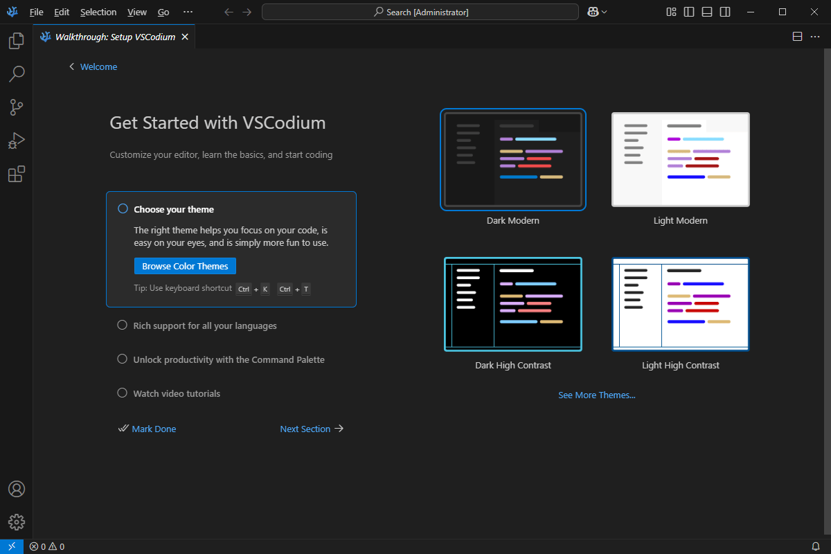 VSCodium(开源代码编辑器) v1.105.16999 中文绿色版